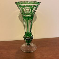 Cut To Clear Vase As A Small Ship At The Top See Photos