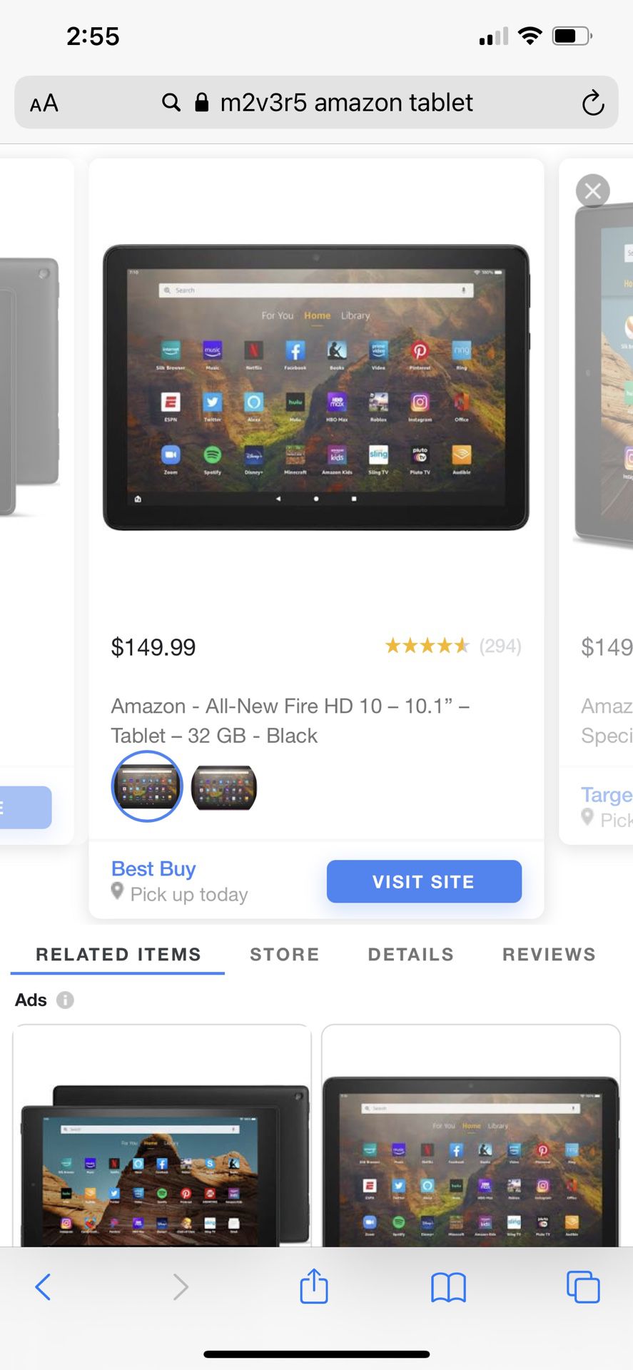 Amazon Fire 10.1” Tablet