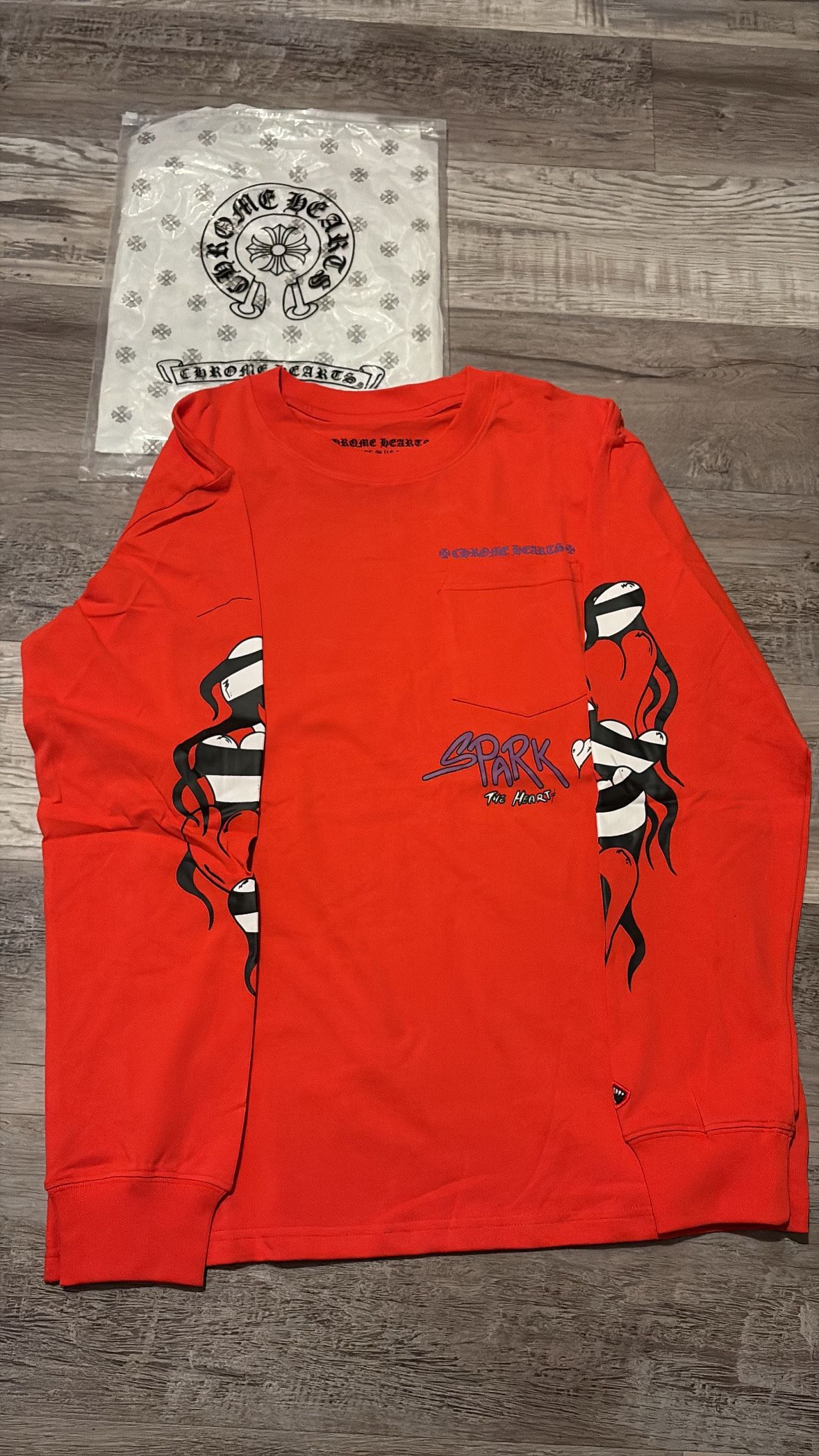 Chrome Hearts x Matty Boy “Sadistic Lipstick” Long Sleeve T-Shirt – Red – Size Medium – Brand New