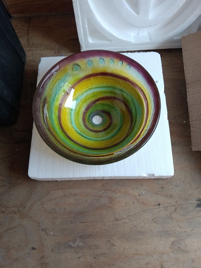 New Decorative Glass And Porcelain Sinks $30-$75
