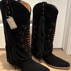 NWT Low Heel Real Suede Boots  