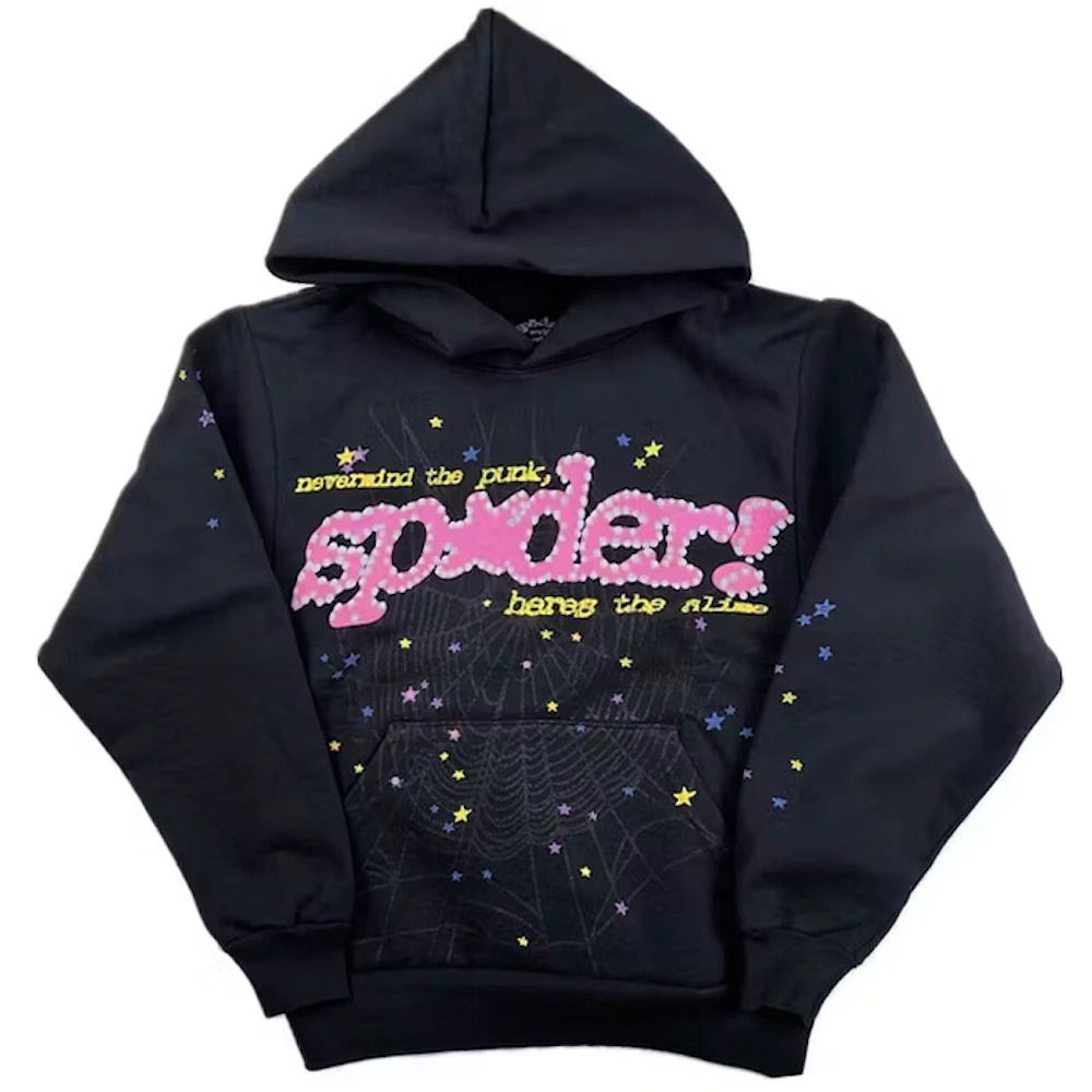 Sp4der Hoodie Blacks Nd Pink