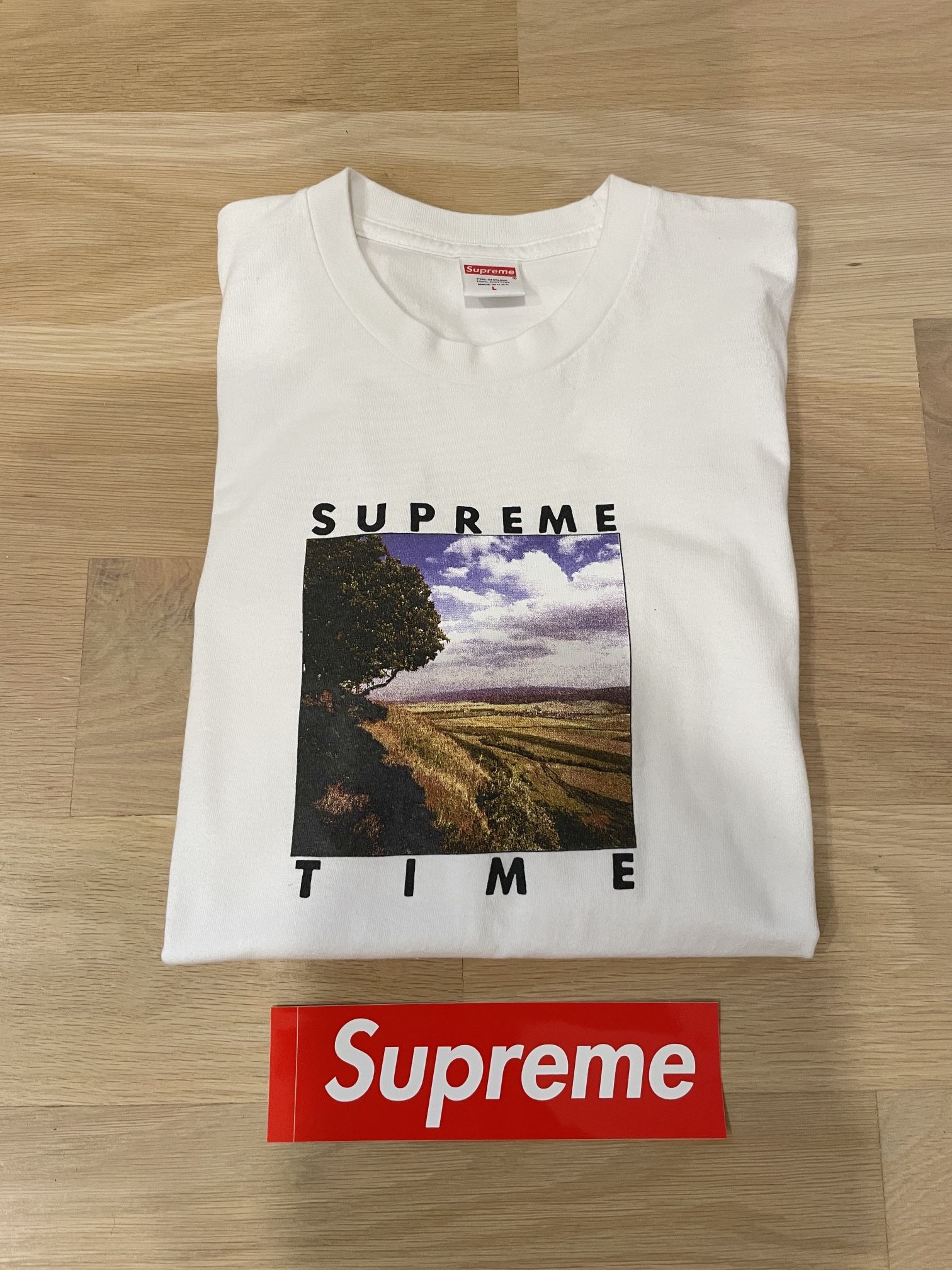 Supreme Time Tee White Large