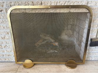 West Elm Brass Gold Fireplace Screen