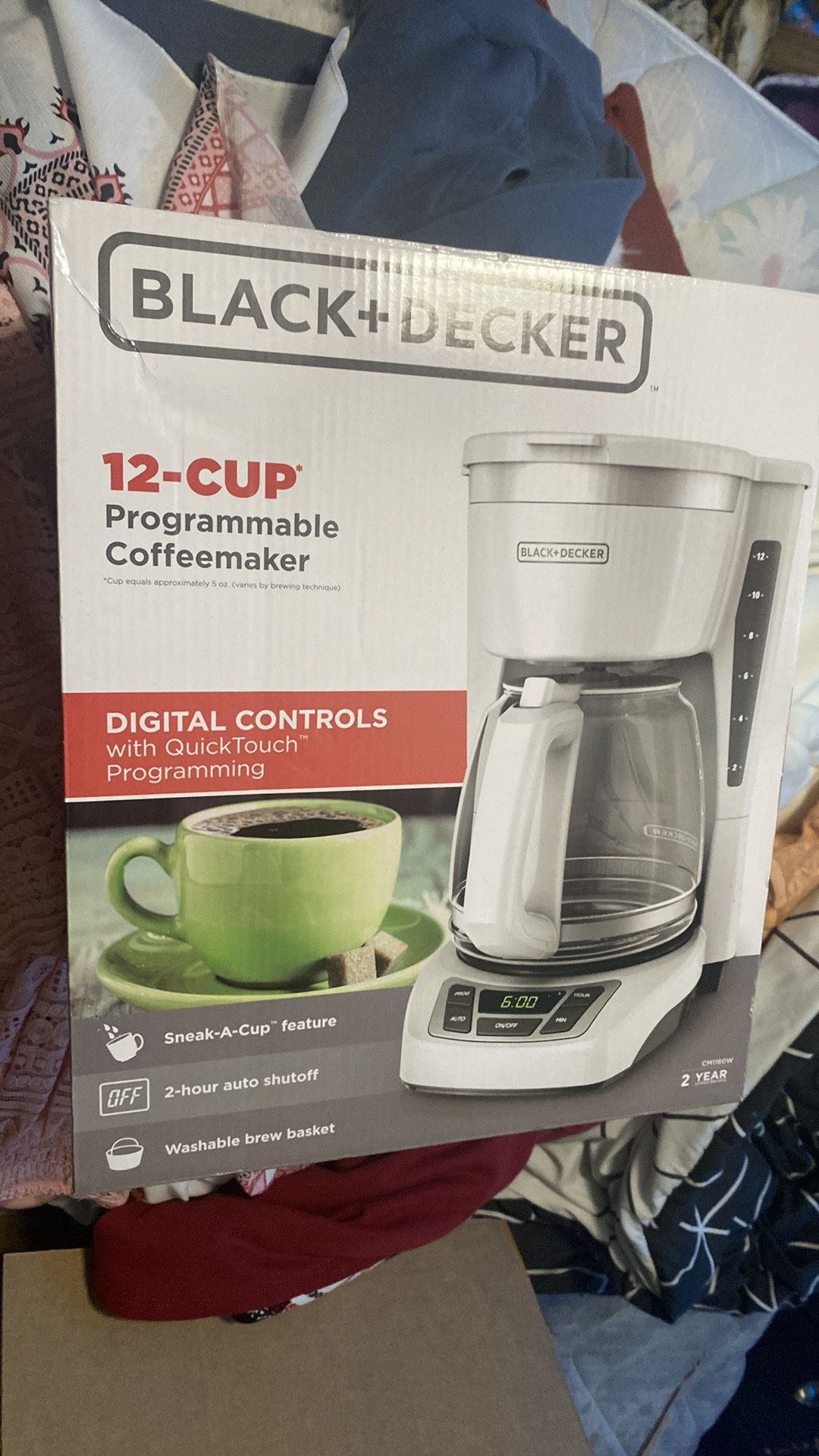 white brand new coffee maker 