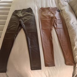 Medium Faux Leather Offline by Aerie Brand Leggings - Both Pair