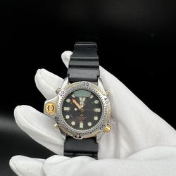 RARE C023-089405 Y CITIZEN PROMASTER BLACK DIAL ST. STEEL MEN'S WATCH(UNTESTED)