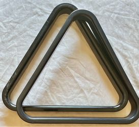 Lot of 2 Black Triangle Pool Ball Racks for Billiards