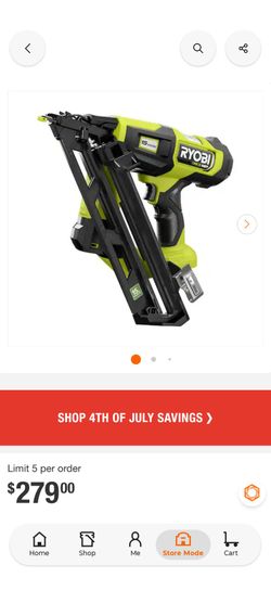 Ryobi finish nailer
