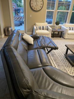 Leather Sectional Recliner