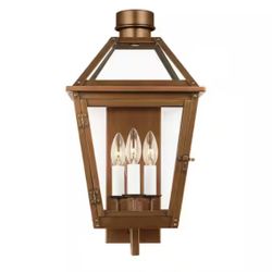Hyannis Natural Copper Outdoor Hardwired Medium Wall Lantern Sconce with No Bulbs Included