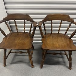 Vintage Kling Colonial Set Of 2 Chairs 