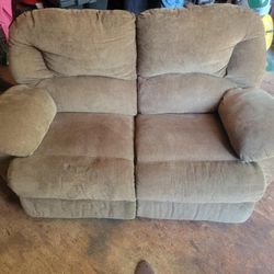 Beige Recliner Loveseat