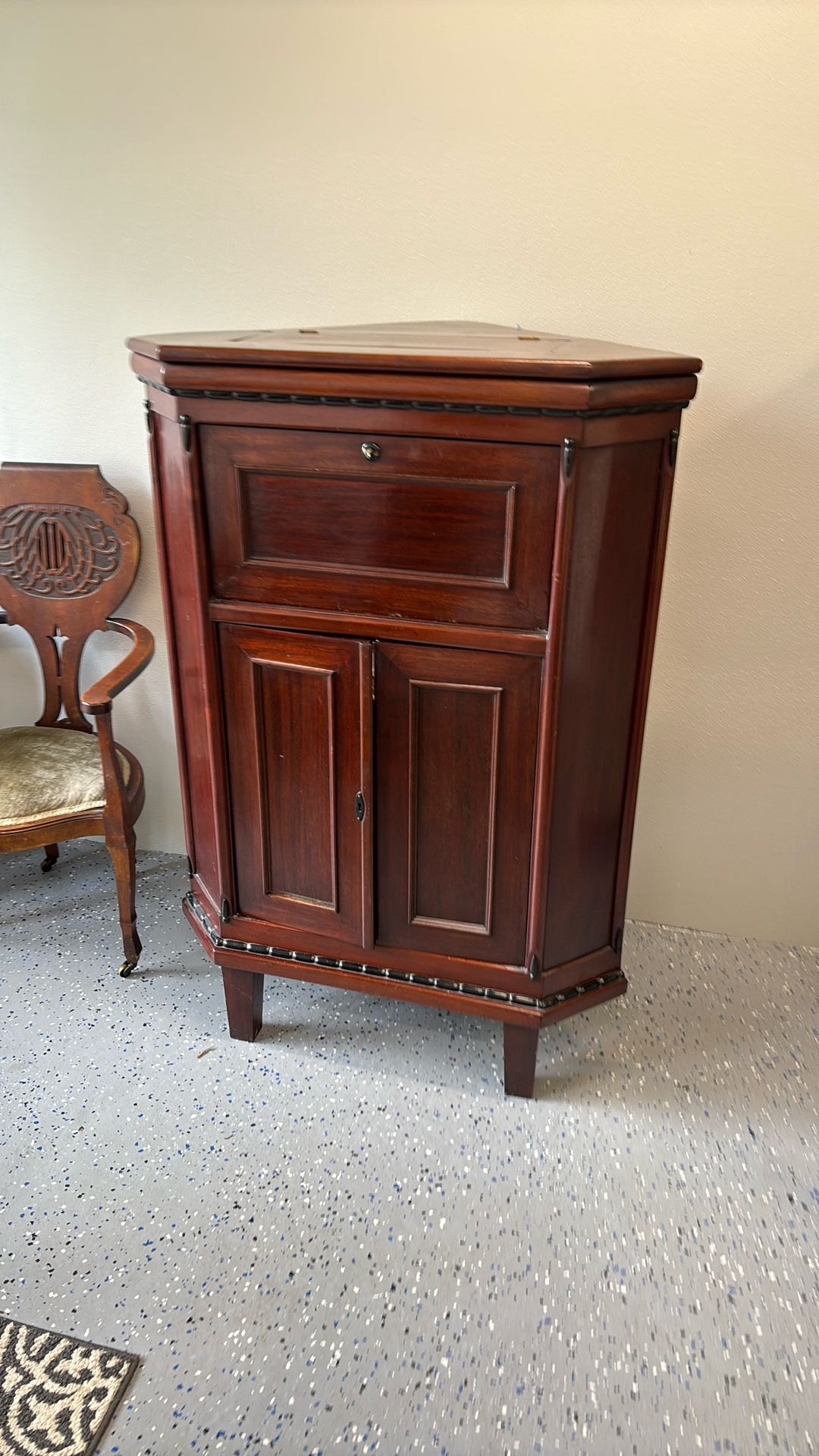 Corner TV antique Hutch