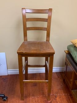 Wooden Barstool