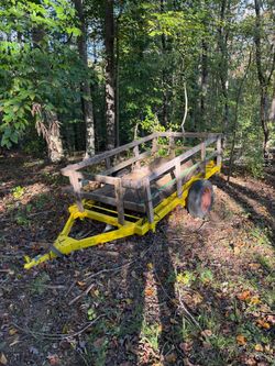 Utility Trailer with Wooden Side Rails