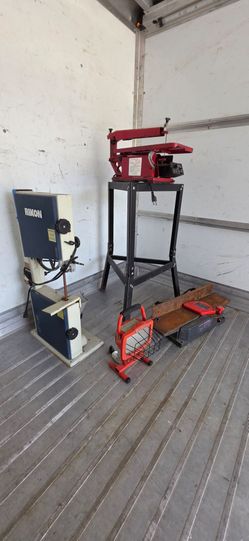 Woodworking Tools Lot – Rikon Bandsaw, Scroll Saw, Jointer
