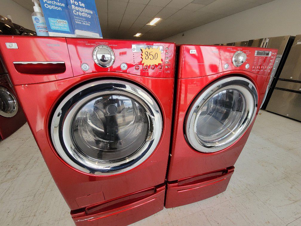 LG Front Load Washer And Electric Dryer Set Used In Good Condition With 90day's Warranty 