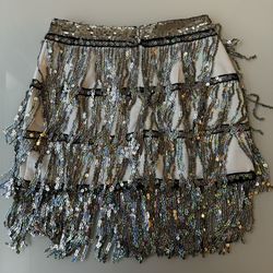 Women Size Medium - Boohoo Night Skirt Salsa Bachata Dance Rave Concert Sequin Sparkle