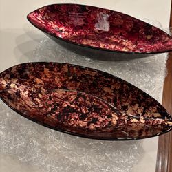 Italian Glass Art Pieces or Serving Bowls
