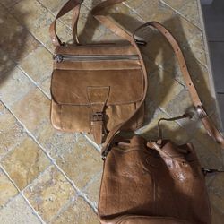 2  X 100% Handmade Leather Handbags