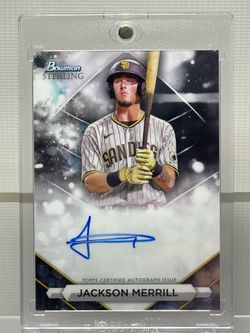 ⚾️2023 Bowman Sterling⚾️ JACKSON MERRILL [RC] Prospect Autographs🔥SD🟡🟤PADRES