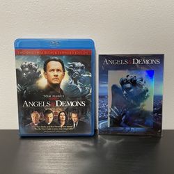 Angels & Demons Blu-Ray DVD Combo w/ Promo Holo Card Extended Tom Hanks 2009