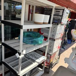 5-Tier Easy Assembly Multi-purpose Plastic Garage Storage Shelving Unit in Gray (36 in. W x 72 in. H