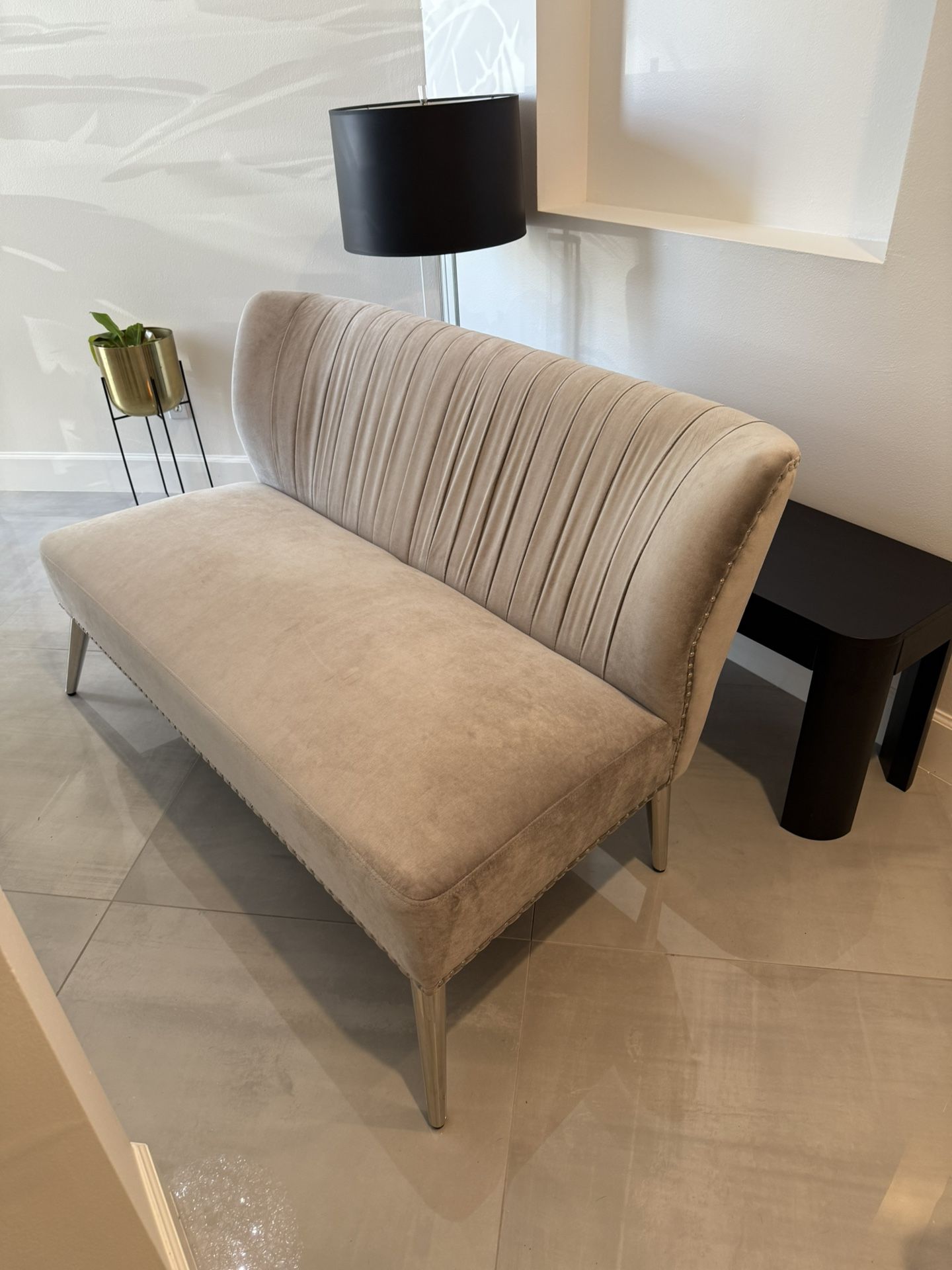 Small gray couch