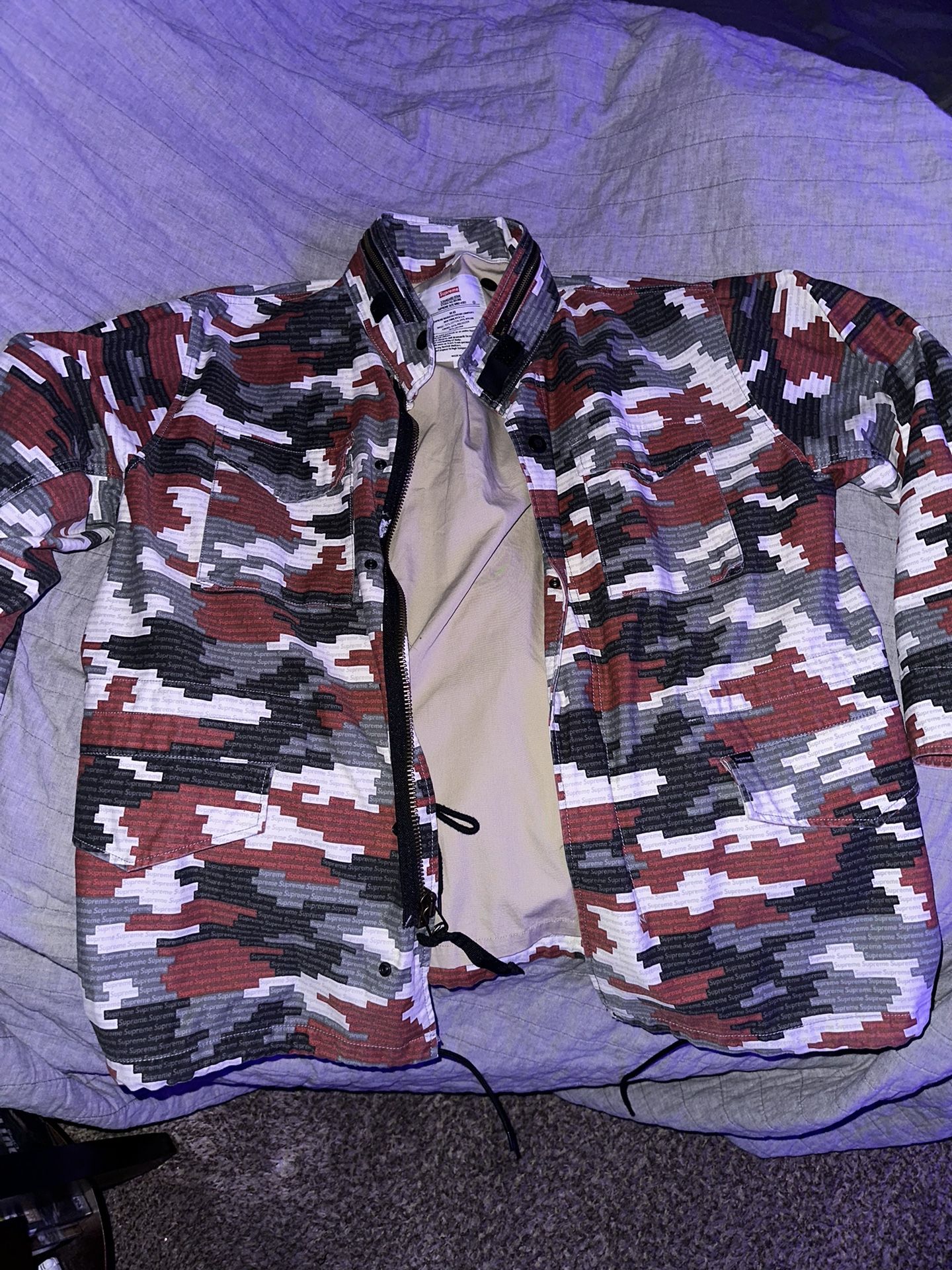 SUPREME RED CAMO JACKET