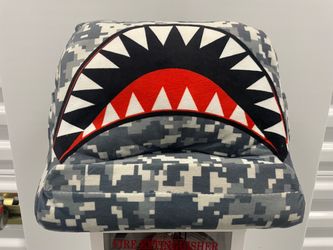 Camo Print & Shark Mouth Pillow Tablet Holder
