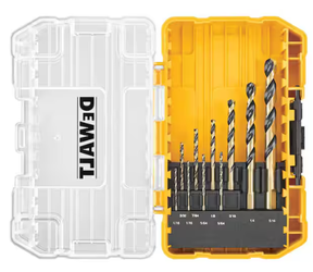 Black and Gold Twist Drill Bit Set (10-Piece)