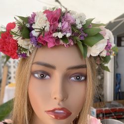 Fresh Flower Head Crown