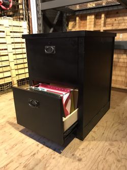 Filing cabinet two drawer wood. Legal and letter.