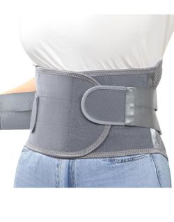 Dual Pulley Back Brace + 7 Stays for Lower Back Pain Relief, Lumbar Support Brace Compression Belt for Lifting & Pain Relief from Herniated Disc,  L/X