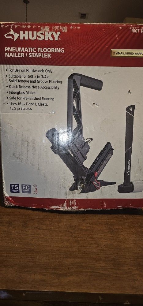 1 Brand New Husky Pneumatic Stapler And 2 Used