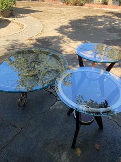 Glass Coffee Table Set