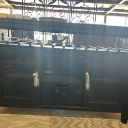 Buffet Server With Wine Rack Stemware Rack 