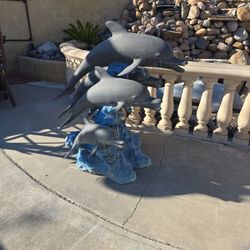 Dolphins Fountain Brass