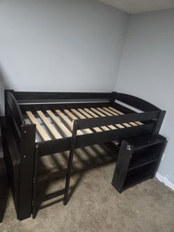 Twin Sized Loft Bed With Extendable Desk