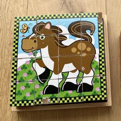 3D Cube Puzzle For Kids - Farm Animals