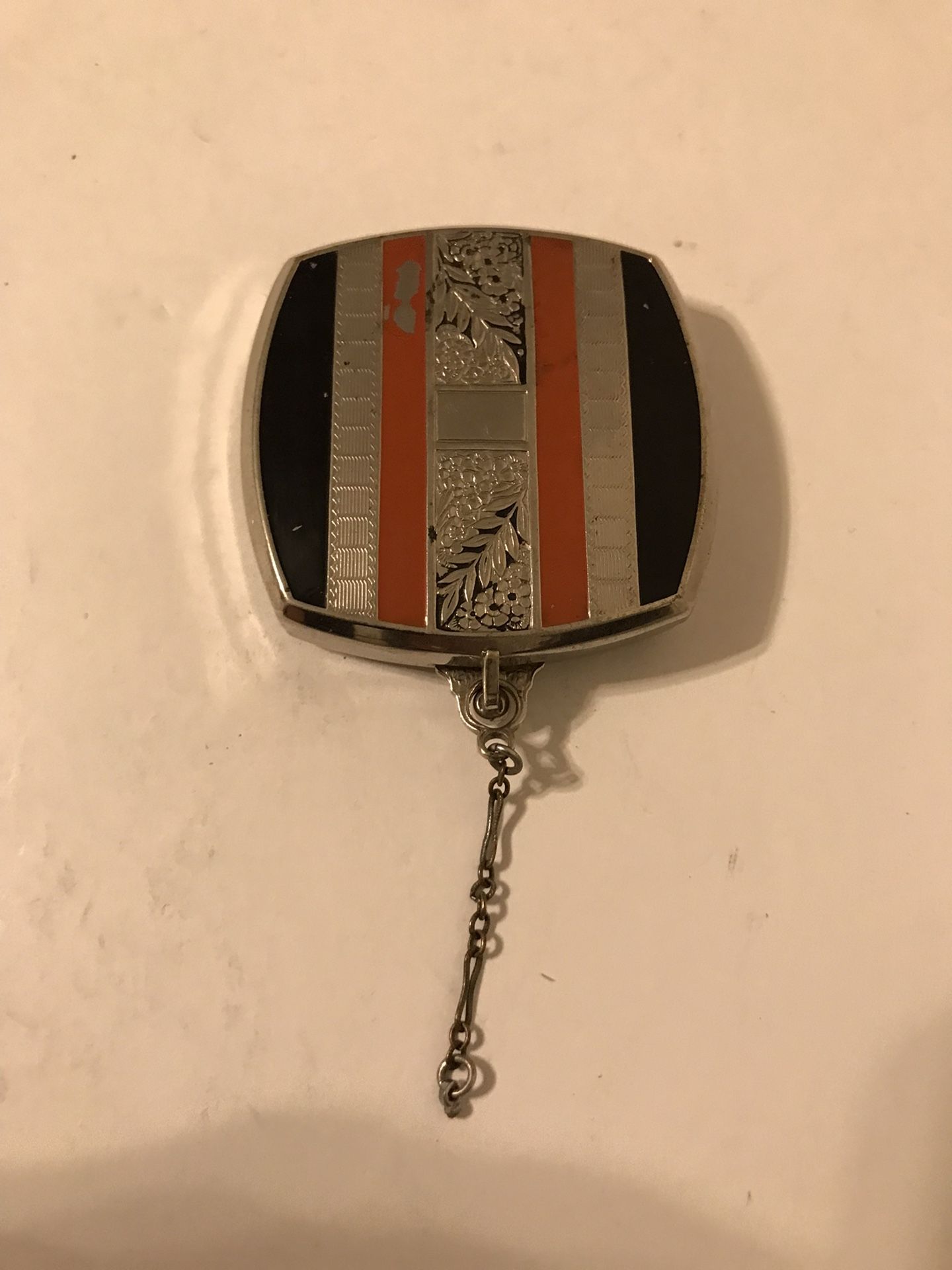 Vintage Evan’s Tap-Sift Metal MakeUp Set that still has Some Blush