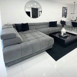 MARSHMALLOW SECTIONAL in grey 🩶🩶