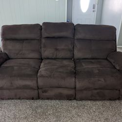  Brown Reclining Sofa and Loveseat