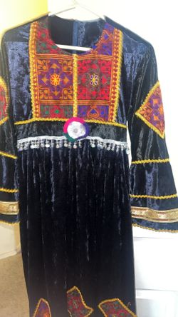 Velvet Afghan Dresss Large For Youth