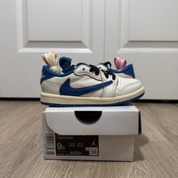 Nike Air Jordan 1 Low OG SP x Travis Scott x Fragment Military Blue TD Size 9 C !!! Read Description❤️