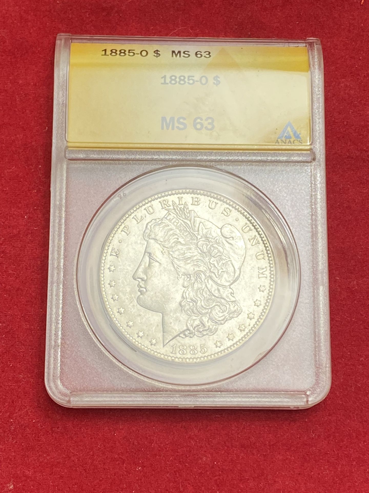 Lovely Details On Both Sides Of This 136 Yr Old 1885-O Morgan Silver Dollar !ANACS MS63!!