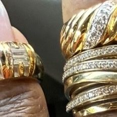 Elegant Gold & Silver Ring Bundle –  5 Pieces of Timeless Beauty 