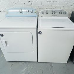 Used Whirlpool washer and dryer, a 90-day warranty receipt