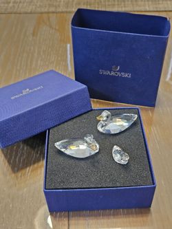 Swarovski Ducks Crystal Figurine (contact info removed) Peaceful Countryside New In Box